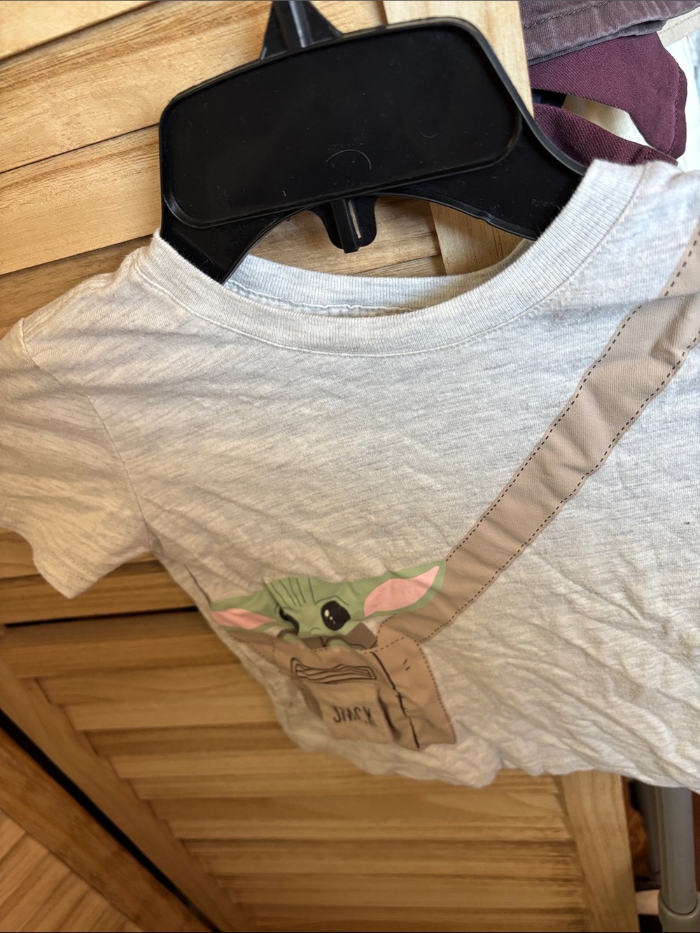 Star Wars Tee with Green Baby Yoda Pocket Print 2T